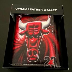 Chicago Bulls 23 tri-fold vegan leather wallet